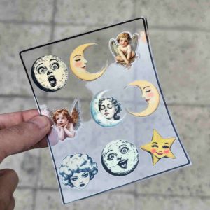 پک استیکر وینتیج ماه