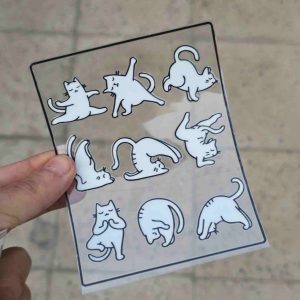 پک استیکر برجسته گربه ورزشکار