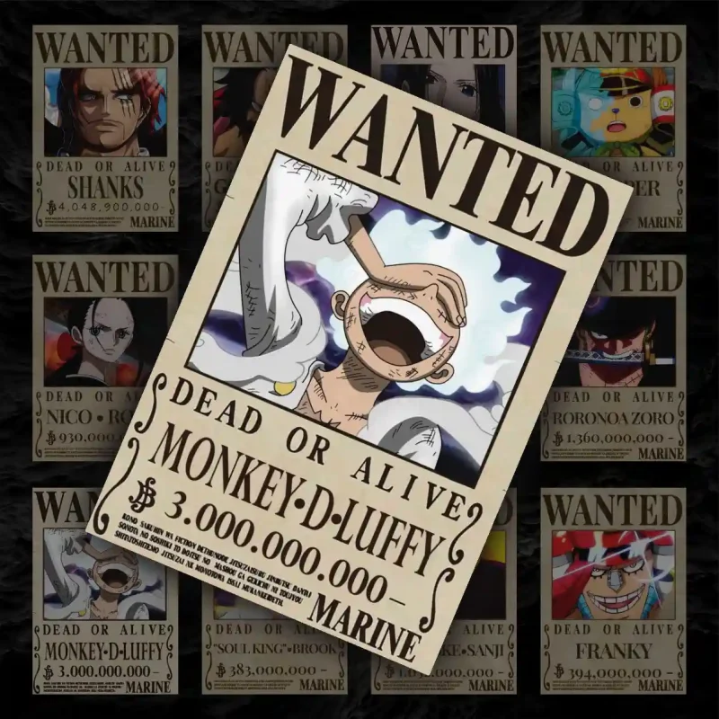 پک پوستر ۱۲ عددی تحت تعیقیب وان پیس (۱) | Wanted One piece