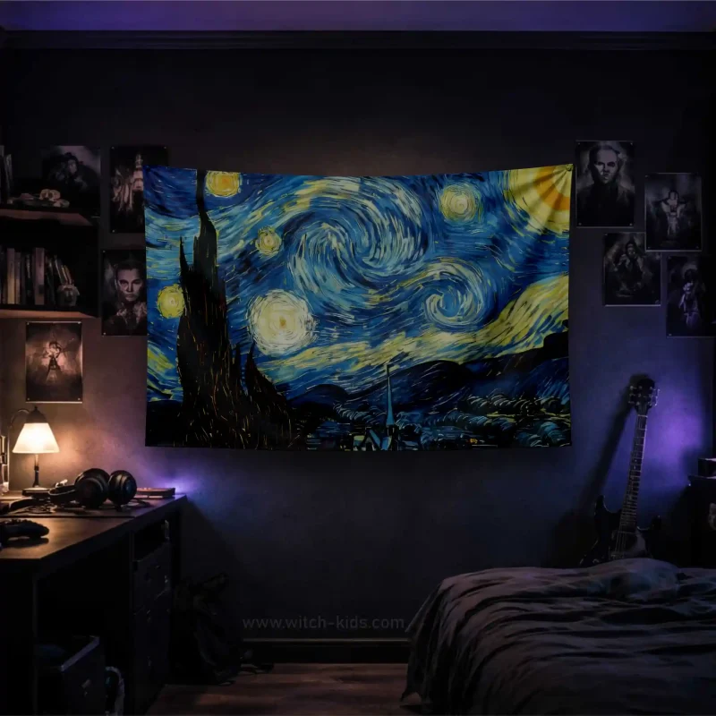 بک دراپ شب های پر ستاره | Starry Night ( افقی )