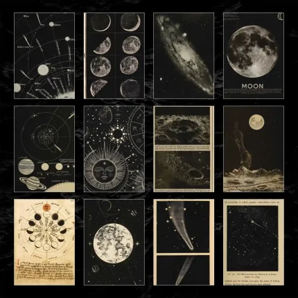 پک پوستر ۱۲ عددی ماه دارک 🌑