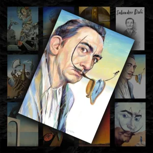 پک پوستر ۱۲ عددی مجموعه آثار و نقاشی های سالوادور دالی | Salvador Dali