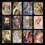 پک پوستر 12 عددی مجموعه آثار و نقاشی های میکل آنژ | Michelangelo
