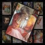 پک پوستر 12 عددی مجموعه آثار و نقاشی های میکل آنژ | Michelangelo