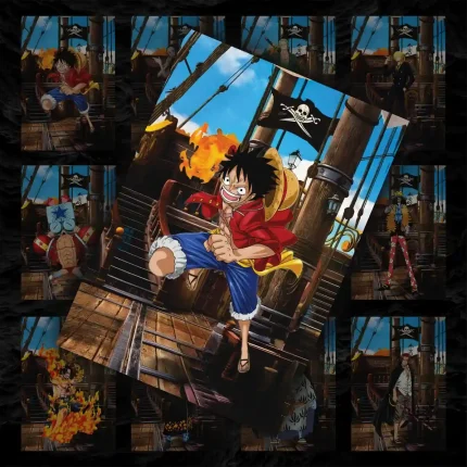 پک پوستر ۱۲ عددی کارکتر های انیمه وان پیس | One piece