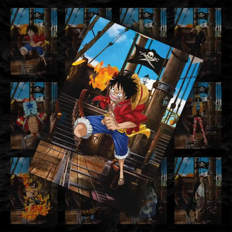 پک پوستر ۱۲ عددی کارکتر های انیمه وان پیس | One piece