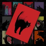پک پوستر ۱۲ عددی گربه ترسیده | Scared Cat