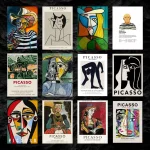 پک پوستر ۱۲ عددی مجموعه آثار پابلو پیکاسو | Pablo Picasso
