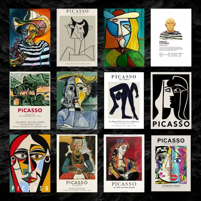 پک پوستر ۱۲ عددی مجموعه آثار پابلو پیکاسو | Pablo Picasso