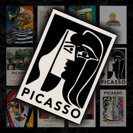 پک پوستر ۱۲ عددی مجموعه آثار پابلو پیکاسو | Pablo Picasso
