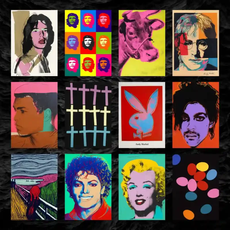 پک پوستر ۱۲ عددی مجموعه آثار اندی وارهول | Andy Warhol