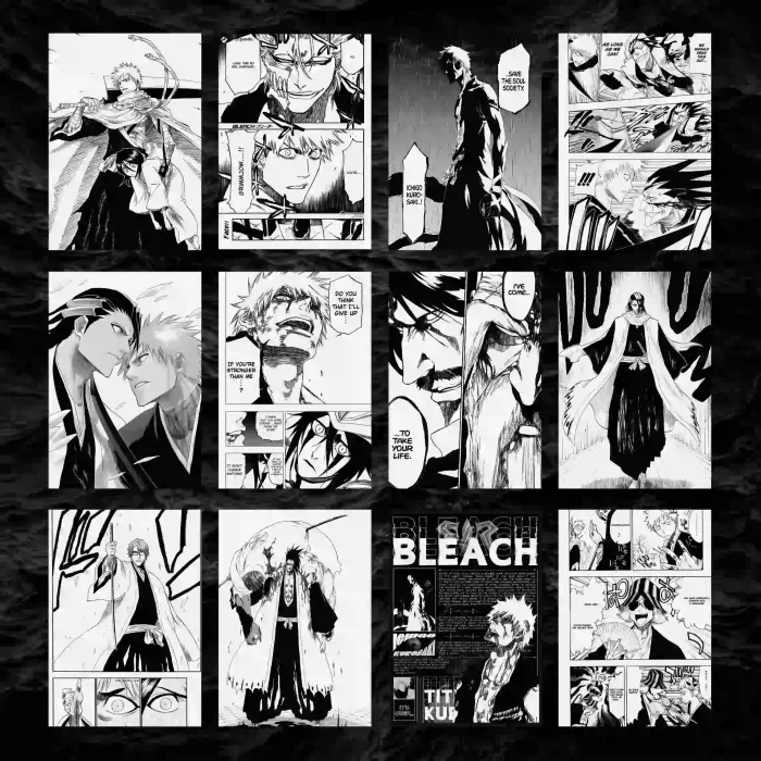 پک 12 عددی مانگا دیواری بلیچ | Bleach