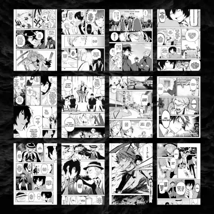 پک 12 عددی مانگا دیواری سگهای ولگرد بانگو ( بانگو استری داگز ) | Bungo Stray Dogs