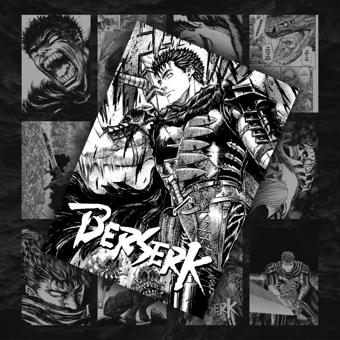 پک ۱۲ عددی مانگا دیواری برزرک | Berserk پک ۱۲ عددی مانگا دیواری برزرک | Berserk