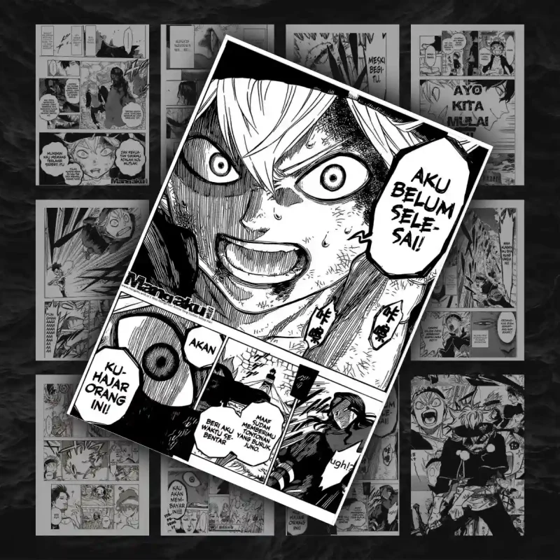 پک ۱۲ عددی مانگا دیواری شبدر سیاه ( بلک کلاور ) | Black Clover