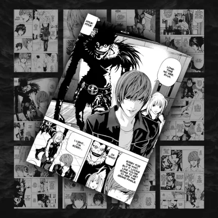 پک 12 عددی مانگا دیواری دفترچه مرگ ( دث نوت ) | Death Note