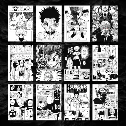 پک 12 عددی مانگا دیواری هانتر ایکس هانتر | Hunter x Hunter