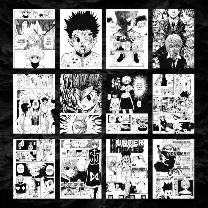 پک 12 عددی مانگا دیواری هانتر ایکس هانتر | Hunter x Hunter