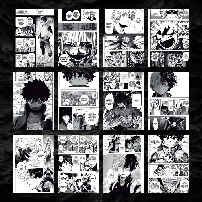 پک 12 عددی مانگا دیواری مدرسه قهرمانان من | My Hero Academia