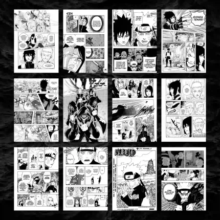 پک 12 عددی مانگا دیواری ناروتو | Naruto