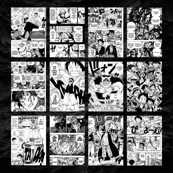 پک ۱۲ عددی مانگا دیواری وان پیس (۱) | One Piece