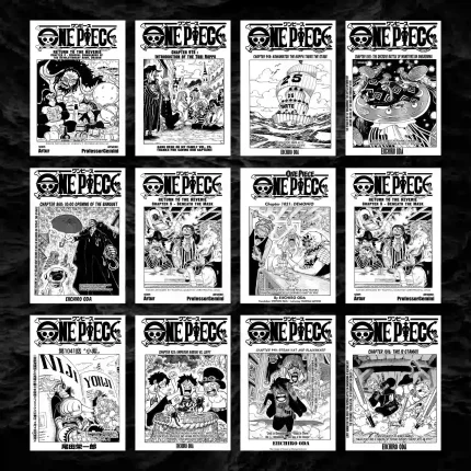 پک ۱۲ عددی مانگا دیواری وان پیس (۲) | One Piece