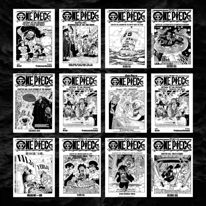 پک ۱۲ عددی مانگا دیواری وان پیس (۲) | One Piece