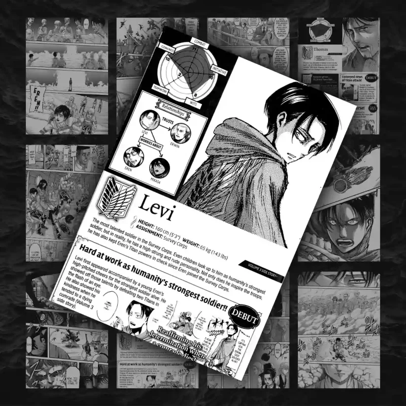 پک ۱۲ عددی مانگا دیواری اتک آن تایتان (۱) | Attack on Titan