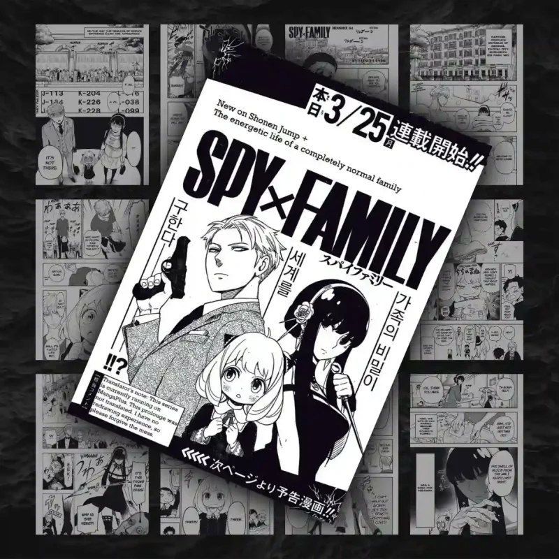 پک 12 عددی مانگا دیواری خانواده جاسوس من ( اسپای ایکس فمیلی) | Spy X Family