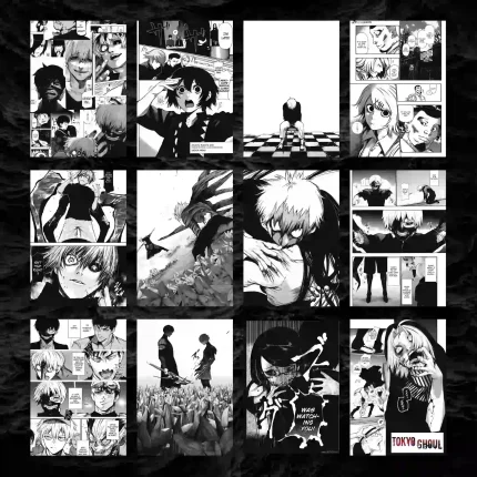 پک ۱۲ عددی مانگا دیواری توکیوغول (۱) | Tokyo Ghoul