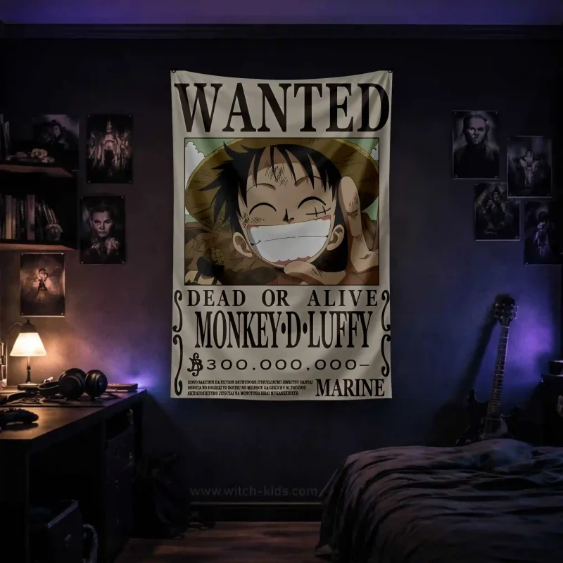 بک دراپ بزرگ | پرچم | تحت تعیقیب وان پیس | Wanted