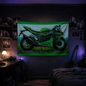 بک دراپ بزرگ | پرچم | موتور نینجا کاوازاکی زد ایکس Kawasaki Ninja ZX‑6R