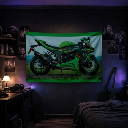 بک دراپ بزرگ | پرچم | موتور نینجا کاوازاکی زد ایکس Kawasaki Ninja ZX‑6R