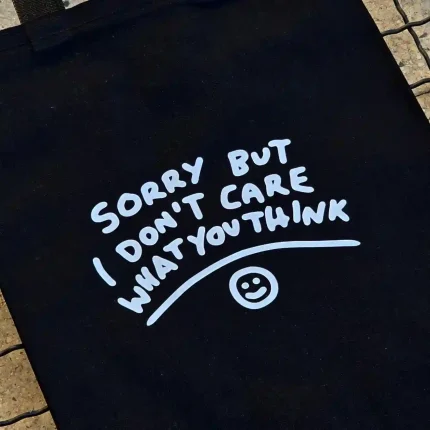 توت بگ پینترستی مشکی | Sorry But I Don’t Care | 😌🖤