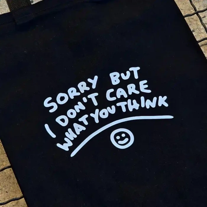 توت بگ پینترستی مشکی | Sorry But I Don’t Care | 😌🖤