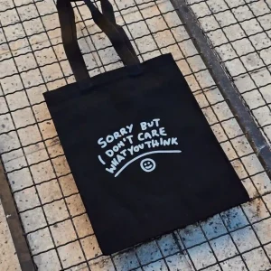 توت بگ پینترستی مشکی | Sorry But I Don’t Care | 😌🖤