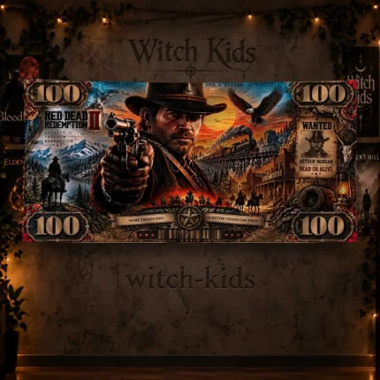 پرچم دکوراتیو رد دد طرح دلار | Red Dead