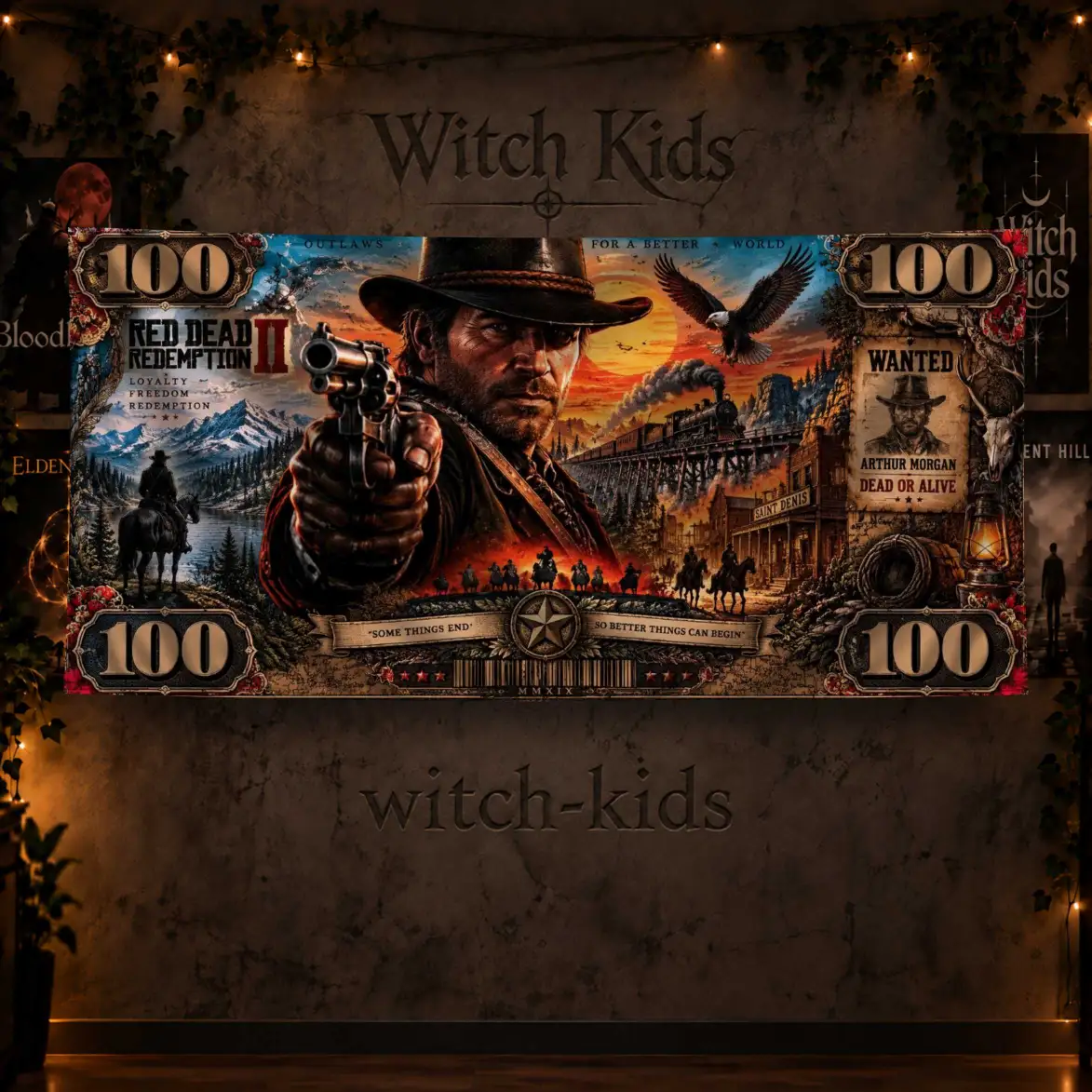 پرچم دکوراتیو رد دد طرح دلار | Red Dead پرچم دکوراتیو رد دد طرح دلار | Red Dead