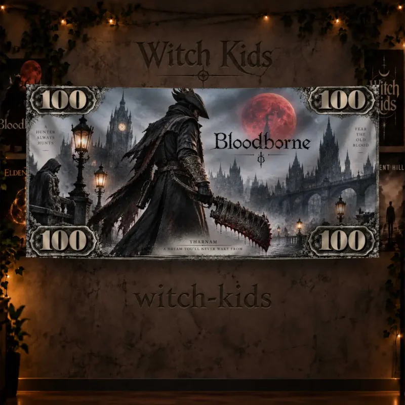 پرچم دکوراتیو بازی بلادبورن طرح دلار | Bloodborne