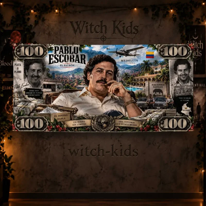 پرچم دکوراتیو پابلو اسکوبار طرح دلار | Pablo Escobar