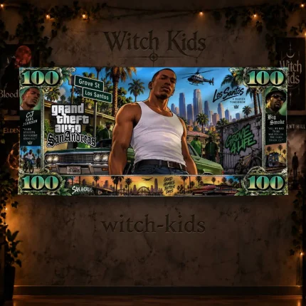 پرچم دکوراتیو سی جی از جی تی ای سن آندرس طرح دلار | GTA - SAN ANDREAS