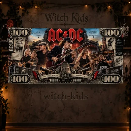 پرچم دکوراتیو ای سی دی سی طرح دلار | ACDC