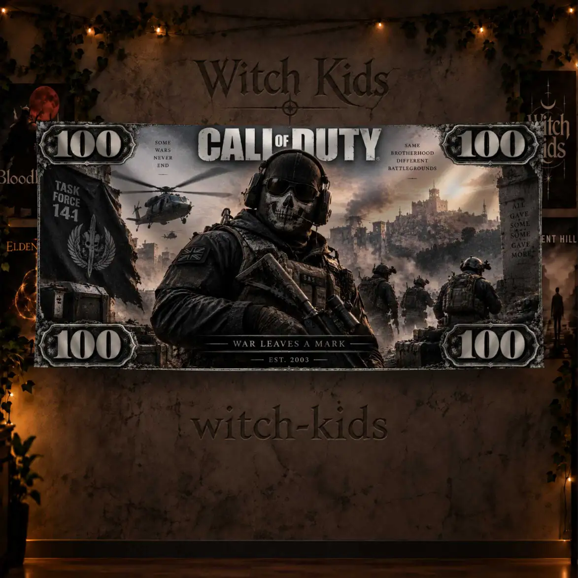 پرچم دکوراتیو بازی کال آف دیوتی طرح دلار | Call of Duty پرچم دکوراتیو بازی کال آف دیوتی طرح دلار | Call of Duty