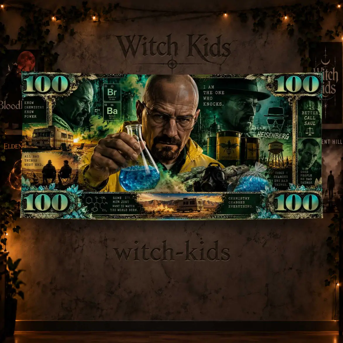 پرچم دکوراتیو برکینگ بد طرح دلار | Breaking Bad پرچم دکوراتیو برکینگ بد طرح دلار | Breaking Bad