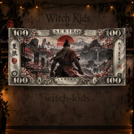 پرچم دکوراتیو بازی سکیرو طرح دلار | Sekiro